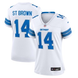 Amon-Ra St. Brown Detroit Lions Nike Damen-Spieltrikot in Weiß – Weiß