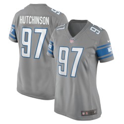 Aidan Hutchinson Detroit Lions Nike Damen-Spieltrikot – Silber