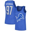 Aidan Hutchinson Detroit Lions Majestic Threads Tri-Blend-Tanktop mit Namen und Nummer für Damen – Heather Blue