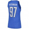 Aidan Hutchinson Detroit Lions Majestic Threads Tri-Blend-Tanktop mit Namen und Nummer für Damen – Heather Blue