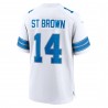 Amon-Ra St. Brown Detroit Lions Nike Spieltrikot – Weiß