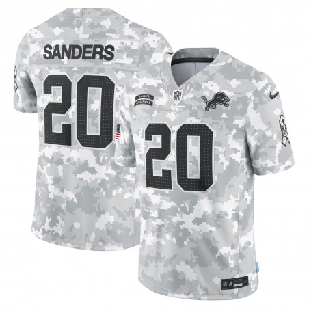 Barry Sanders Detroit Lions Nike 2024 Salute to Service Retired Player Limited Trikot – Arctic Camo