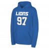 Aidan Hutchinson Detroit Lions Youth Mainliner Spielername und Nummer Pullover Hoodie – Blau