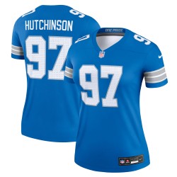 Aidan Hutchinson Detroit Lions Nike Damen-Legend-Player-Performance-Oberteil – Blau