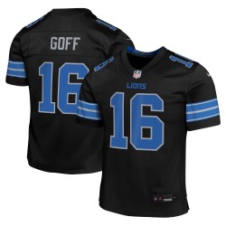 Jared Goff Detroit Lions Nike Jugend-Spieltrikot für alternative Spieler – Schwarz