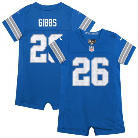 Jahmyr Gibbs Detroit Lions Nike Spielstrampler-Trikot für Neugeborene und Kleinkinder – Blau