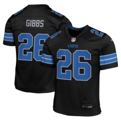 Jahmyr Gibbs Detroit Lions Nike Jugend-Spieltrikot für alternative Spieler – Schwarz