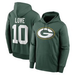 Jordan Love Green Bay Packers Nike Spielername und Nummer Performance Pullover-Hoodie – Grün