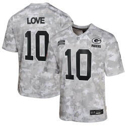 Jordan Love Green Bay Packers Nike Jugend 2024 Salute to Service Spieltrikot – Arctic Camo