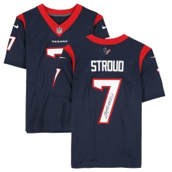 C.J. Stroud Houston Texans signiertes authentisches Nike Navy Limited-Trikot der Fanatics