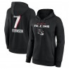 Bijan Robinson Atlanta Falcons Damen Team Wordmark Name & Number Pullover Hoodie – Schwarz