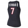 C.J. Stroud Houston Texans Majestic Threads Tri-Blend-Tanktop mit Namen und Nummer für Damen – Marineblau