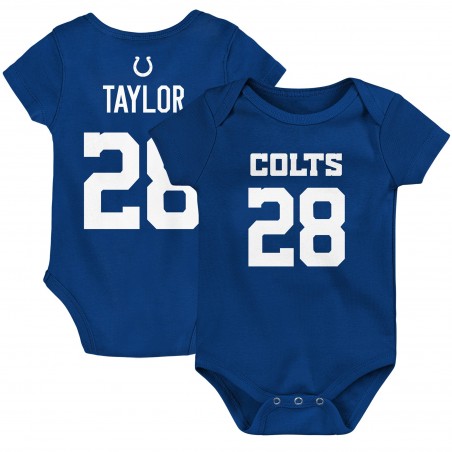 Jonathan Taylor Indianapolis Colts Baby-Mainliner-Body mit Namen und Nummer des Spielers – Royalblau