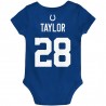 Jonathan Taylor Indianapolis Colts Baby-Mainliner-Body mit Namen und Nummer des Spielers – Royalblau