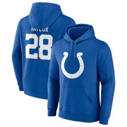 Jonathan Taylor Indianapolis Colts Fanatics Player Icon Name & Number Pullover Hoodie – Royal