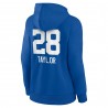 Jonathan Taylor Indianapolis Colts Frauen-Team-Wordmark-Spielernamen- und -nummer-Pullover-Hoodie – Royalblau