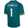 Travis Etienne Jacksonville Jaguars Nike Prowler Throwback-Spieler-Spieltrikot für Jugendliche – Blaugrün