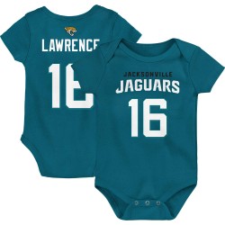 Trevor Lawrence Jacksonville Jaguars Baby-Mainliner-Body mit Namen und Nummer des Spielers – Blaugrün