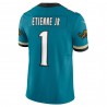 Travis Etienne Jacksonville Jaguars Nike Prowler Throwback Vapor F.U.S.E. Limitierter Jersey – Blaugrün