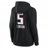 Drake London Atlanta Falcons Damen-Pullover-Hoodie mit Team-Wordmark-Spielername und -nummer – Schwarz