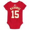 Patrick Mahomes Kansas City Chiefs Kleinkind-Mainliner-Body mit Spielernamen und Nummer – Rot