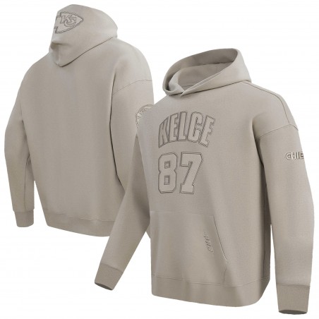 Travis Kelce Kansas City Chiefs Pro Standard Spielername und Nummer Pullover Hoodie – Hellbraun