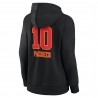 Isiah Pacheco Kansas City Chiefs Damen-Pullover-Hoodie mit Team-Wordmark-Spielername und -nummer – Schwarz