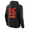 Patrick Mahomes Kansas City Chiefs Team Wordmark Spielername und Nummer Pullover Hoodie – Schwarz