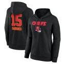 Patrick Mahomes Kansas City Chiefs Damen-Pullover-Hoodie mit Team-Wordmark-Spielername und -nummer – Schwarz