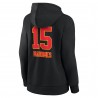 Patrick Mahomes Kansas City Chiefs Damen-Pullover-Hoodie mit Team-Wordmark-Spielername und -nummer – Schwarz