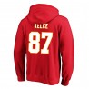 Travis Kelce Kansas City Chiefs Fanatics Big & Tall Fleece-Pullover-Hoodie mit Namen und Nummer – Rot