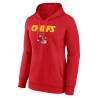 Travis Kelce Kansas City Chiefs Damen-Pullover-Kapuzenpullover mit Wortmarke und Spielernummer – Rot