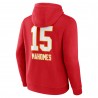 Patrick Mahomes Kansas City Chiefs Team Wordmark Name & Number Pullover Hoodie – Rot