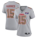 Patrick Mahomes Kansas City Chiefs Nike Super Bowl LVIII Atmosphere Fashion-Spieltrikot für Damen – Grau