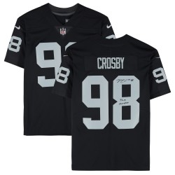 Maxx Crosby Las Vegas Raiders signiertes Fanatics Authentic Nike Black Limited Trikot mit der Aufschrift „The Condor“.