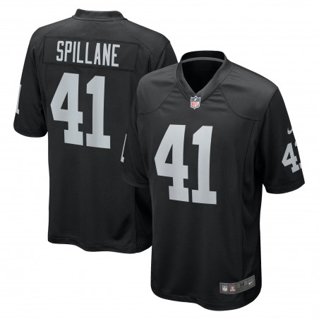 Robert Spillane Las Vegas Raiders Nike Game Player-Trikot – Schwarz