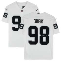 Maxx Crosby Las Vegas Raiders signiertes Fanatics Authentic Nike White Limited Trikot