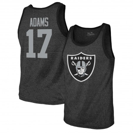 Davante Adams Las Vegas Raiders Majestic Threads Tri-Blend-Tanktop mit Namen und Nummer – Schwarz