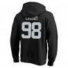 Maxx Crosby Las Vegas Raiders Fanatics Big & Tall Fleece-Pullover-Hoodie mit Namen und Nummer – Schwarz