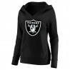 Maxx Crosby Las Vegas Raiders Fanatics Damen-Pullover-Hoodie mit Spielername und -nummer in Übergröße mit V-Ausschnitt – Schwarz