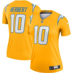 Justin Herbert Los Angeles Chargers Nike Inverted Legend Player Performance-Oberteil für Damen – Gold