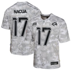 Puka Nacua Los Angeles Rams Nike Jugend 2024 Salute to Service Spieltrikot – Arctic Camo