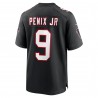 Michael Penix Jr. Atlanta Falcons Nike Throwback-Spieltrikot – Schwarz