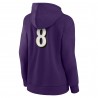 Lamar Jackson Baltimore Ravens Fanatics Damen-Pullover-Hoodie mit Spielersymbol, Name und Nummer – Lila