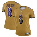 Lamar Jackson Baltimore Ravens Nike Inverted Legend Player Performance-Oberteil für Damen – Gold