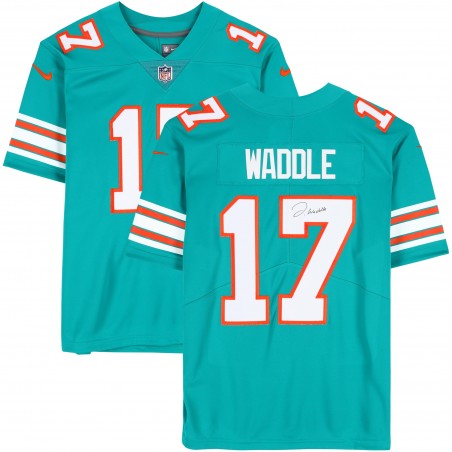 Jaylen Waddle Miami Dolphins signiert Fanatics Authentic Aqua Nike Limited Trikot