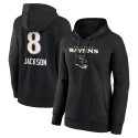 Lamar Jackson Baltimore Ravens Damen Team Wordmark Pullover Hoodie – Schwarz