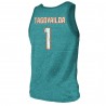 Tua Tagovailoa Miami Dolphins Majestic Threads Name & Number Tri-Blend Tank Top – Aqua