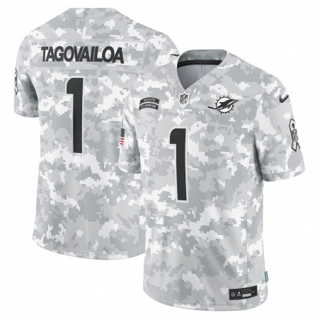 Tua Tagovailoa Miami Dolphins Nike 2024 Salute to Service Limited Trikot – Arctic Camo