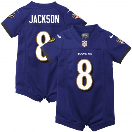 Lamar Jackson Baltimore Ravens Nike Neugeborenen- und Kleinkind-Strampler-Trikot – Lila